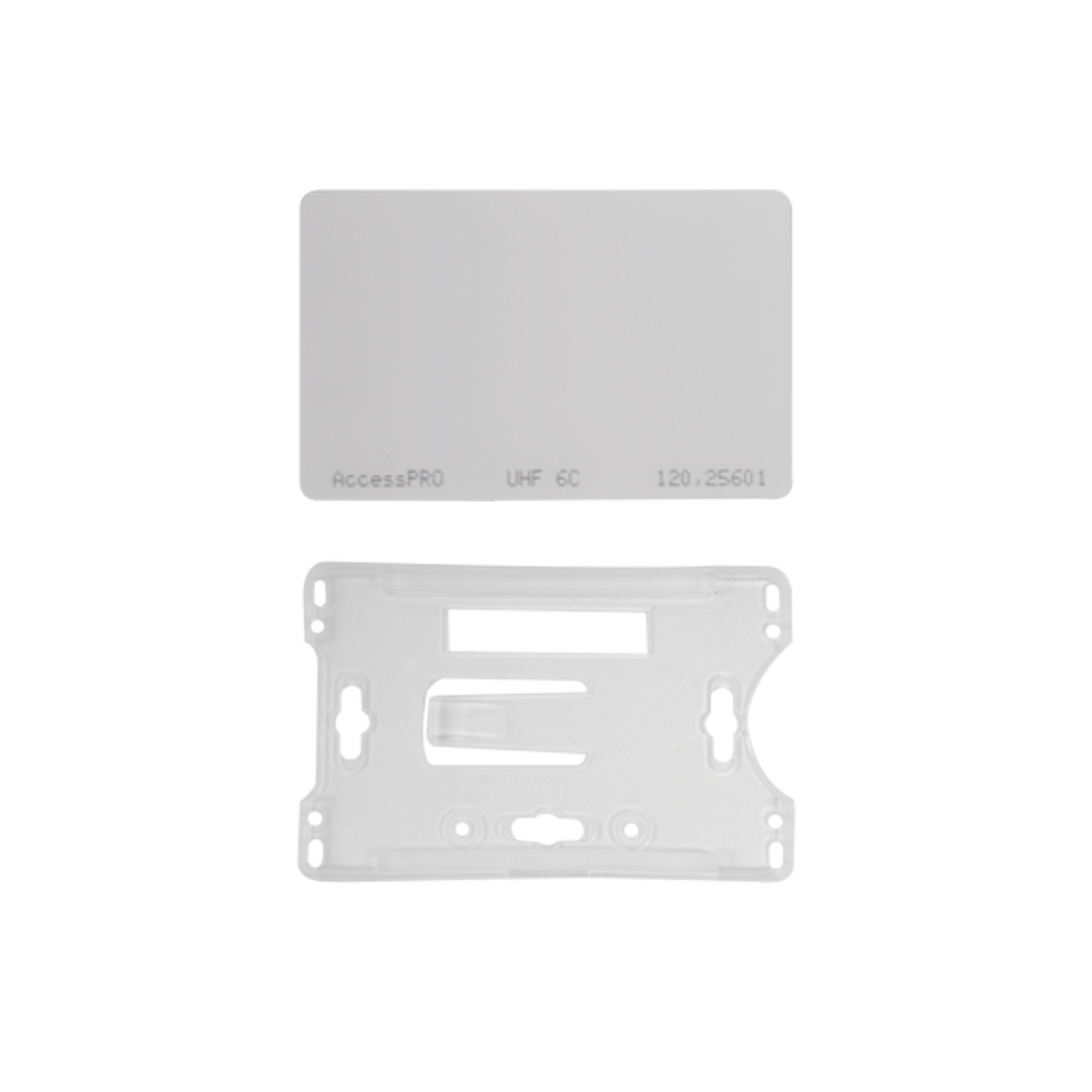 ACCESS-CARD-EPC-K - Kit de Tag UHF tipo Tarjeta para lectoras de largo alcance 900 MHZ / EPC GEN 2 / ISO 18000 6C / No imprimible / Incluye porta tarjeta