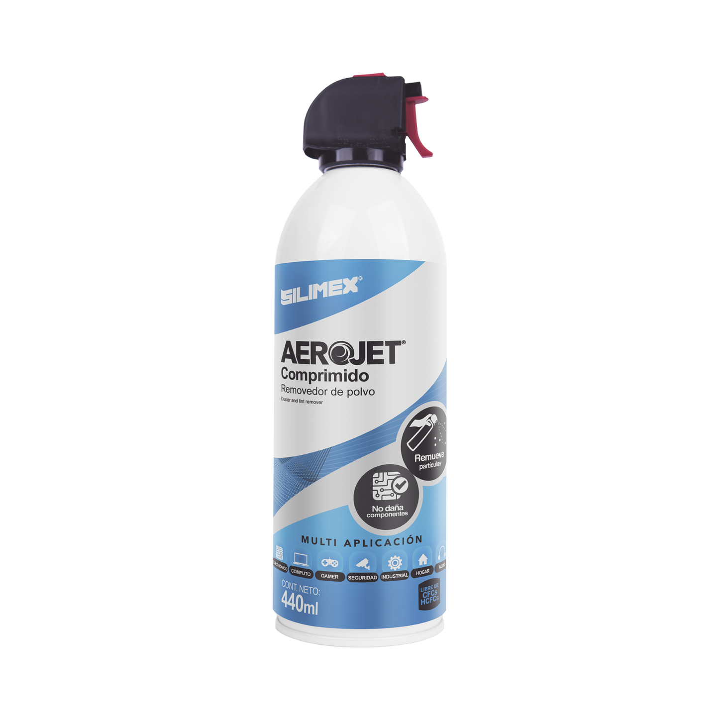 AEROJET-440 - Removedor de Polvo y Residuos (Aire Comprimido) para Limpieza de Equipos Electr�nicos, 440 ml