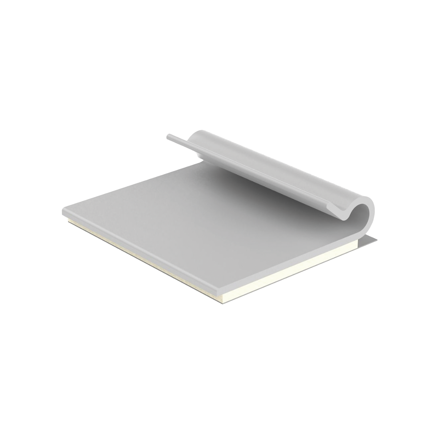 AJC19-A-C - Clip Adhesivo Tipo J, Para Cables de Hasta 4.8 mm de Diámetro, Uso Interior, Color Gris, Paquete de 100pz