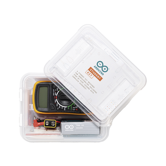 AKX-00025 Arduino Student Kit,,Es un completo recurso multilenguaje de aprendizaje diseñado para enseñar los fundamentos de electrónica y programación a estudiantes de 11 años en adelante, sin necesidad de experiencia previa