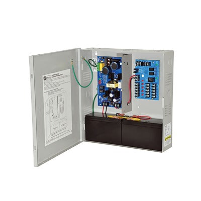 AL-600-ULM - Fuente de Poder con Respaldo, 12 o 24 Vcc, 6 A, 72 W, 5 Salidas, Entrada 115 Vca, Para Control de Acceso y CCTV