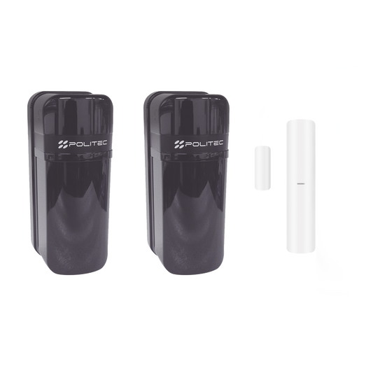 ALESWS-HK Detector Fotoeléctrico (A baterías) / 0 Falsas Alarmas / Alcance de 60m de Exterior y  350m en interior / Fácil Alineación / Compatible con panel AXPRO/ Incluye DS-PDMC-EG2-WB(B)