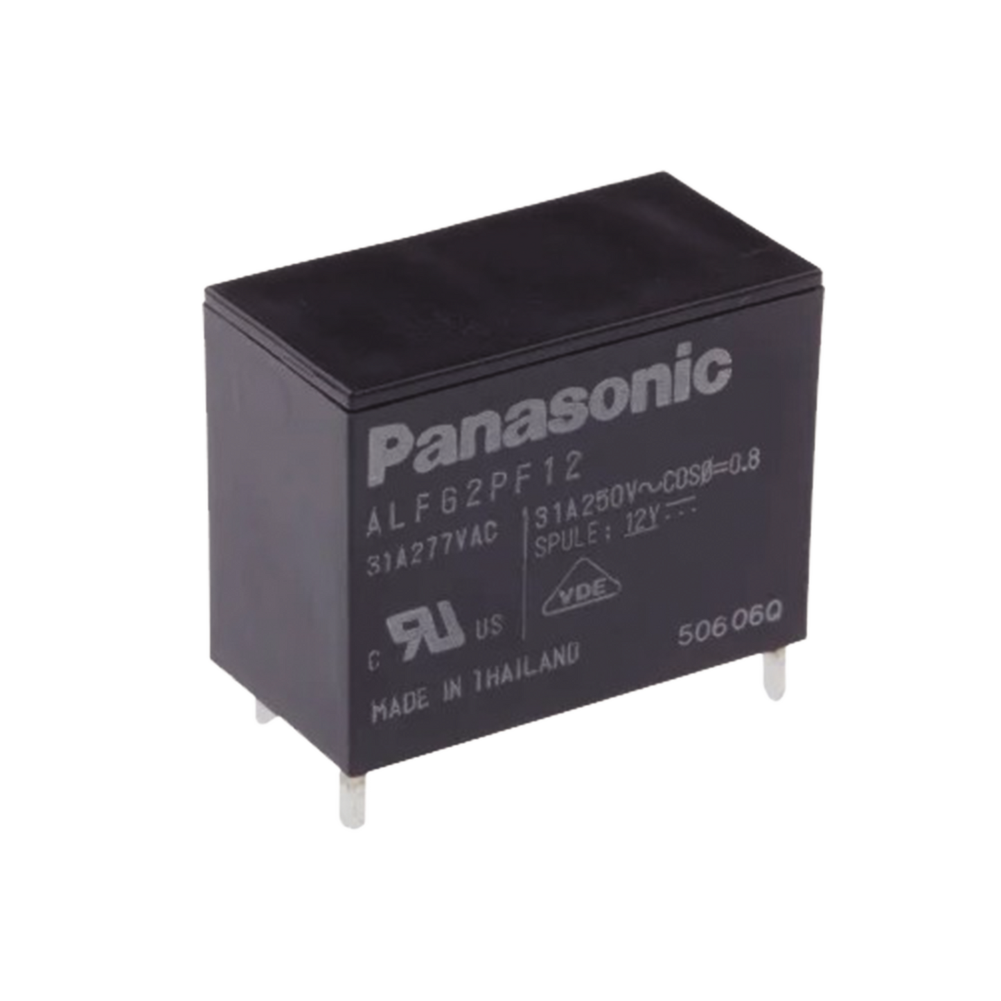 ALFG2PF12 Relevador de 4 pines para tarjetas impresas Through-Hole de 12 Vcc, 31 Amp.