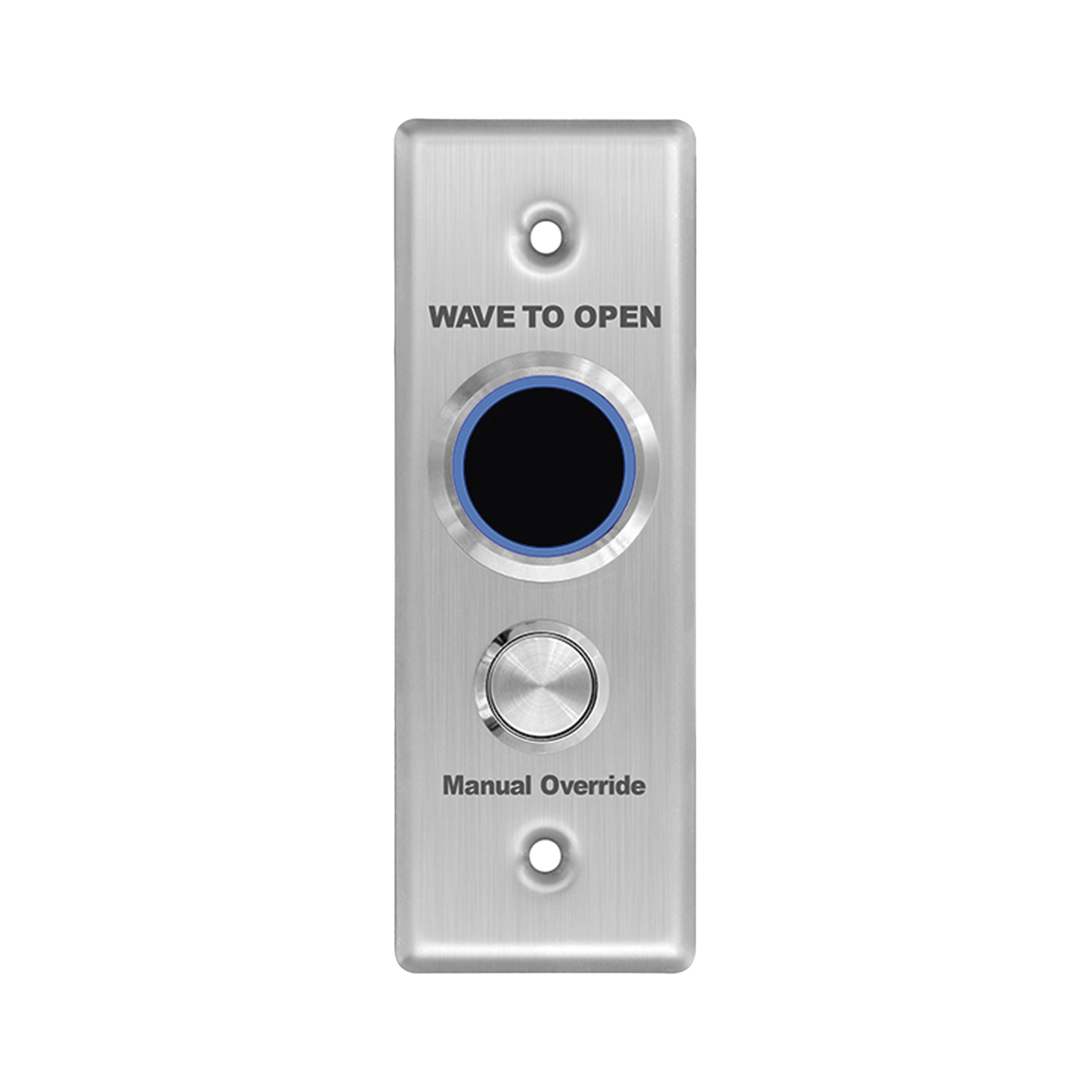 APB2BL-40 - Botón de Salida Doble con Aro Iluminado / IP65 / Diseño Estético Delgado / Temporizador y Distancia Ajustable / Botón Sin Contacto y Botón de Contacto en uno solo