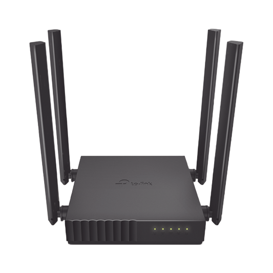 ARCHERC50 Router Inalámbrico doble banda AC, 2.4 GHz y 5 GHz Hasta 1200 Mbps, 4 antenas externas omnidireccional, 4 Puertos LAN 10/100 Mbps, 1 Puerto WAN 10/100 Mbps, Versión 6
