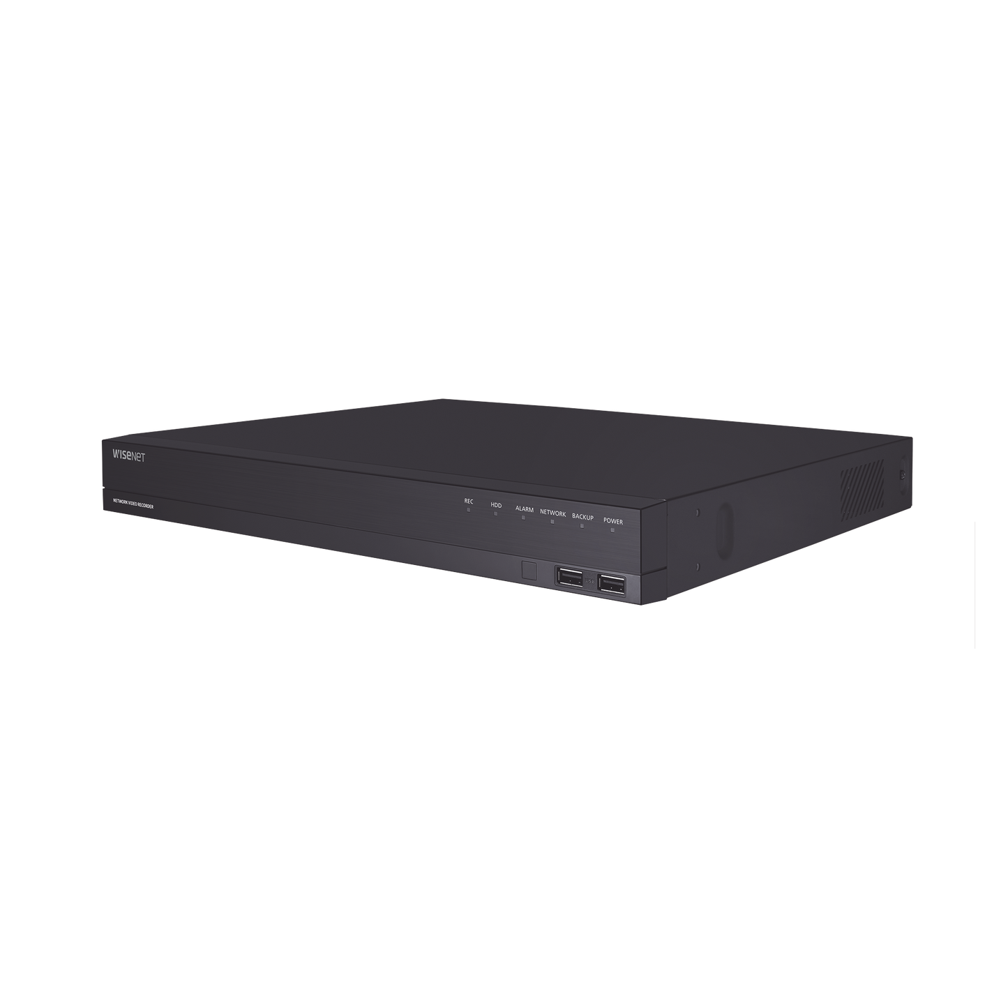 ARN-1610S NVR 16 canales grabacion hasta 8MP / H.265 / P2P Wisenet / 16 puertos PoE Plug and Play / 80 Mbps para grabacion.