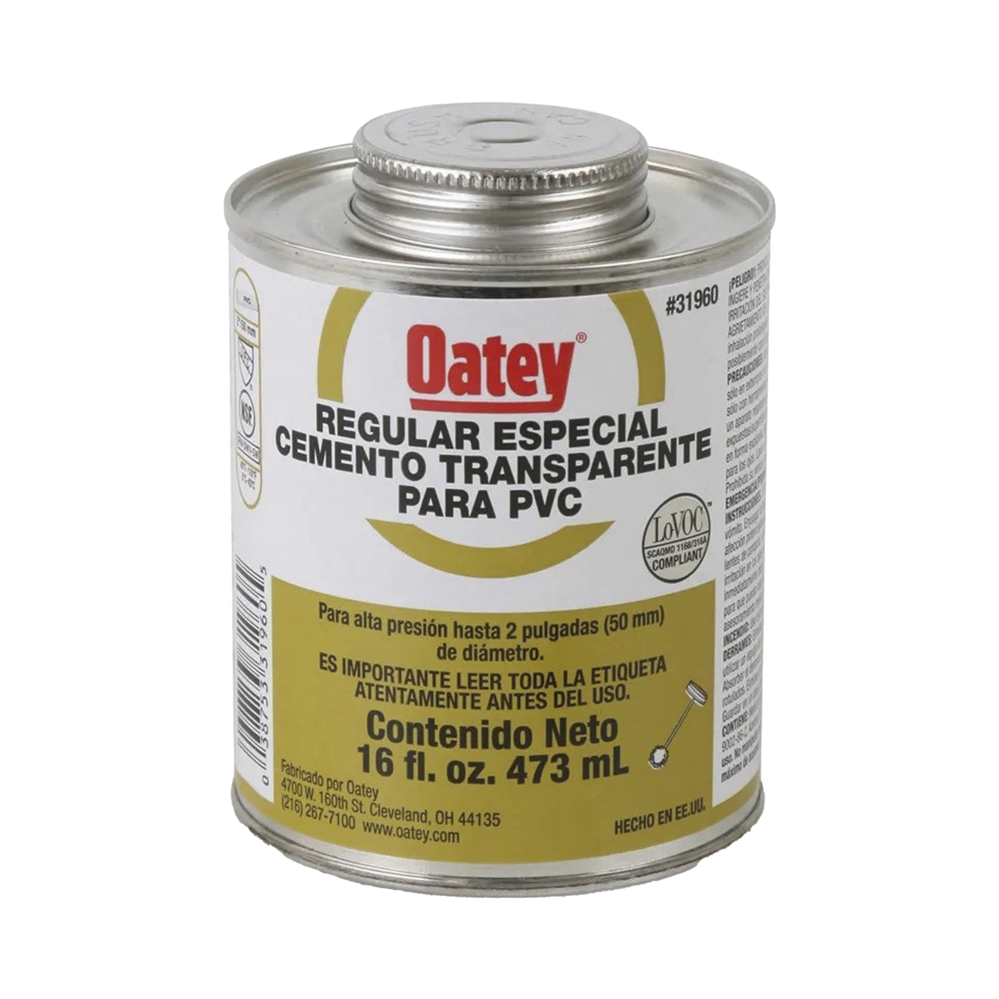 ATUP8PE - Cemento Claro de 236 ml para Tubo Conduit PVC Pesado.
