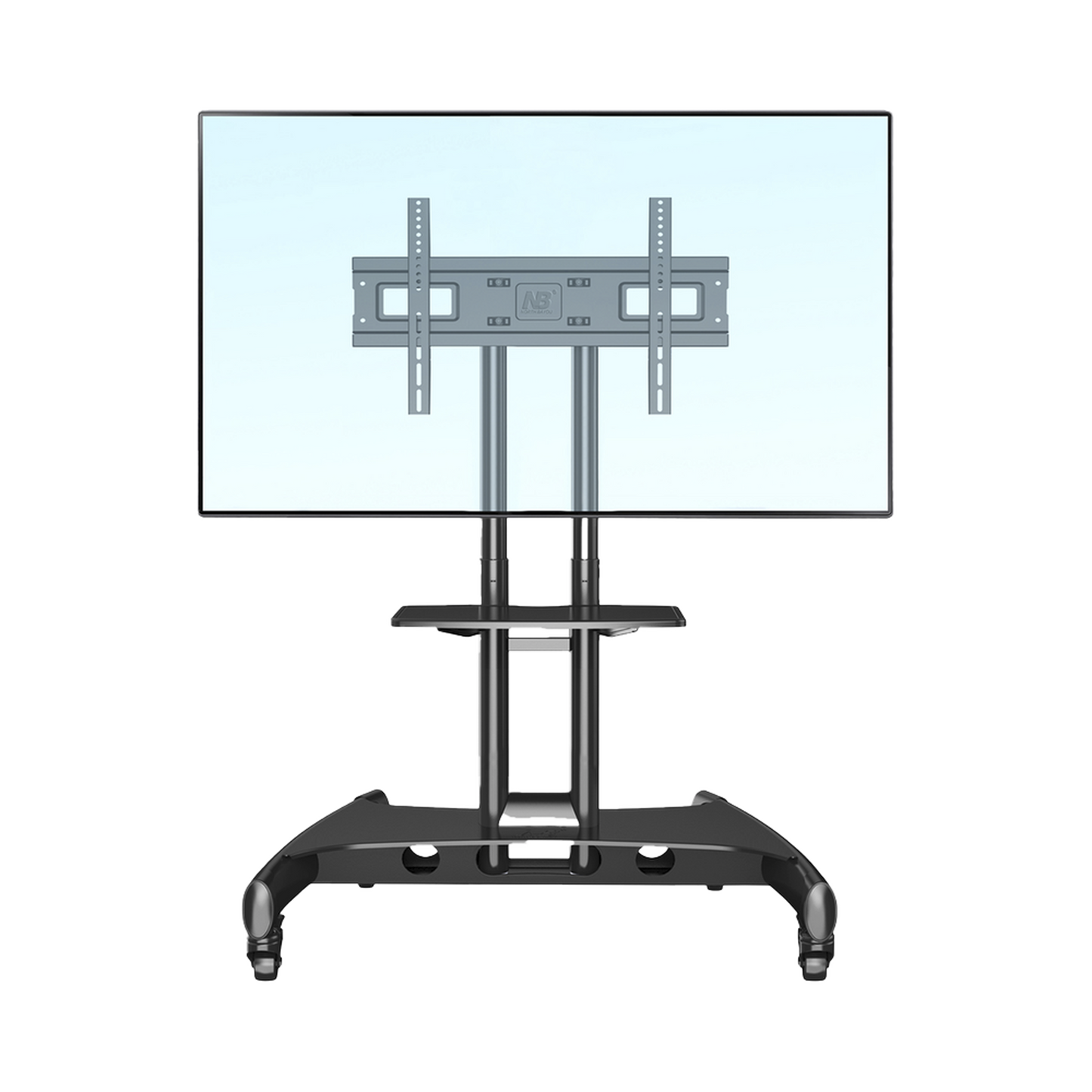 AVA1500601PNB - Soporte de Pantalla con Ruedas / Compatible con Monitores de32 "a 75" / Base para Colocar Accesorios Adicionales / Vesa 200*200 -600*400
