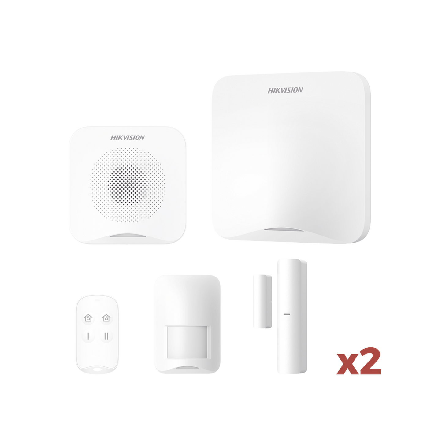 AXHOME-KIT-GSM (AX HOME) KIT de Alarma AX HOME / Incluye: 1 Hub con batería de respaldo / 1 Llavero / 1 PIR / 2 Contactos Magnéticos / 1 Sirena / Wi-Fi / 3G/4G / Compatible con Hik-Connect P2P y Hik-Partner PRO