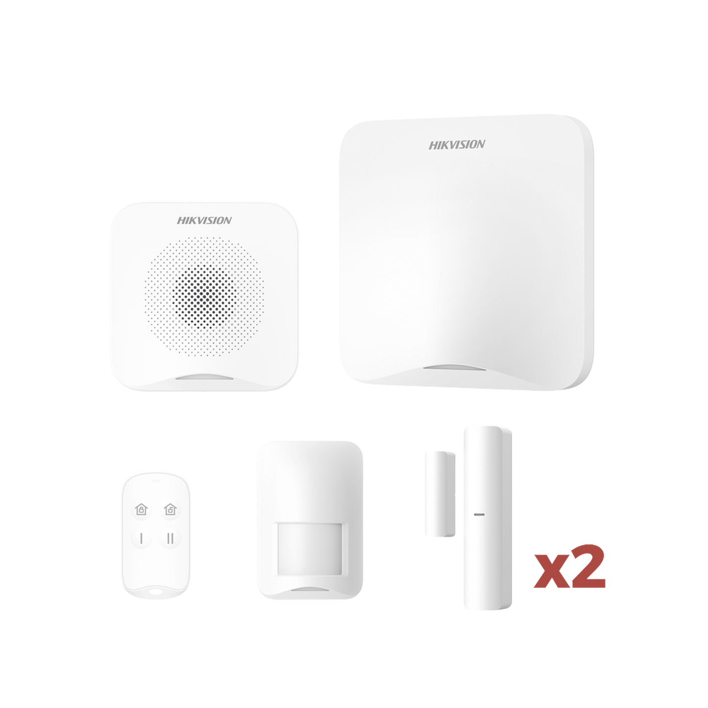 AXHOME-KIT-WIFI - (AX HOME) KIT de Alarma AX HOME / Incluye: 1 Hub con batería de respaldo / 1 Llavero / 1 PIR / 2 Contactos Magnéticos / 1 Sirena / Wi-Fi / Compatible con Hik-Connect P2P y Hik-Partner PRO