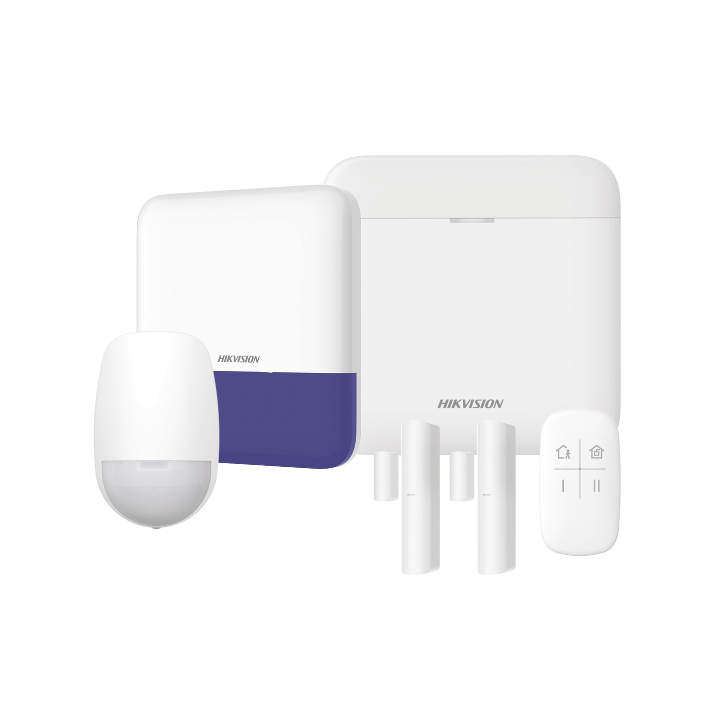 AXPRO-KIT (AX PRO) KIT de Alarma AX PRO / Incluye: 1 Hub con bateria de respaldo / 1 Sensores PIR / 2 Contactos Magnéticos / 1 Control Remoto / 1 Sirena Inalambrica Exterior / WiFi / Compatible con Hik-Connect P2P