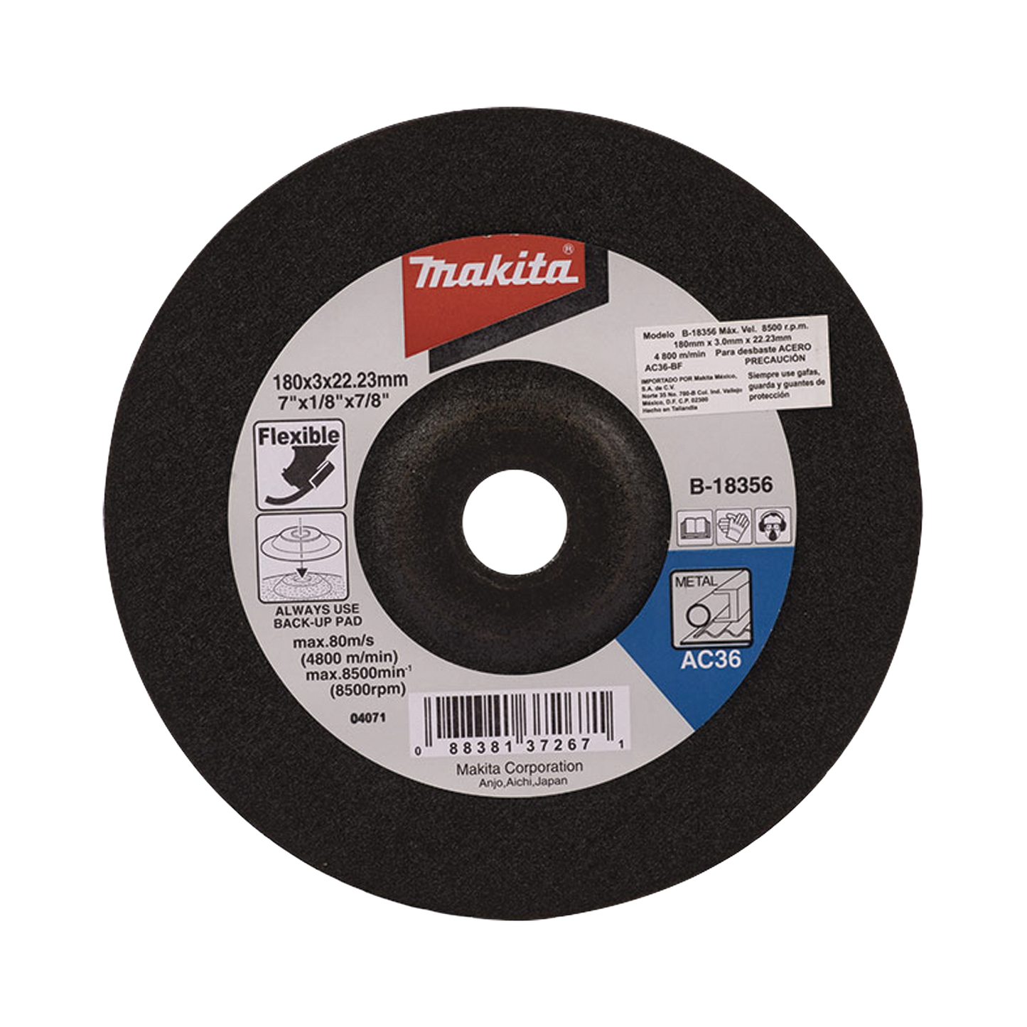 B18297 - Disco de desbaste de 4 1/2"