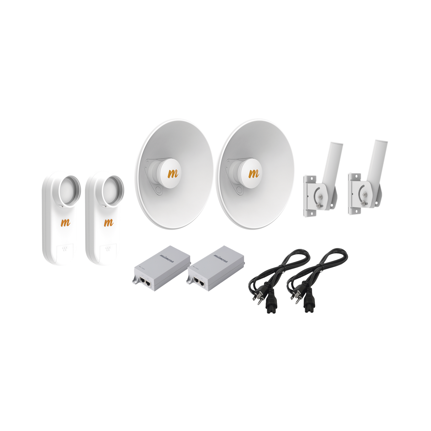 C5X-PTP-KIT3 Kit de 2 radios C5X / con antena N5-X20-2PACK (20 dBi) / Frecuencia (4.9 a 6.4 GHz) / Incluye POE / Ideal para distancias de hasta 8 km
