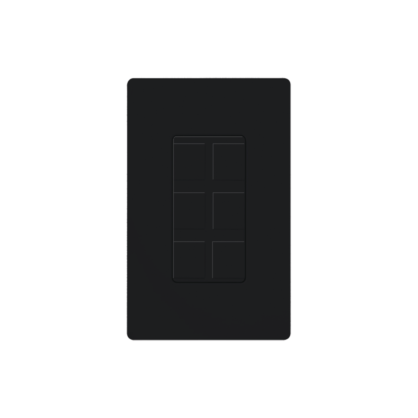 CA-6PF-BL Placa de 6 puertos color negro