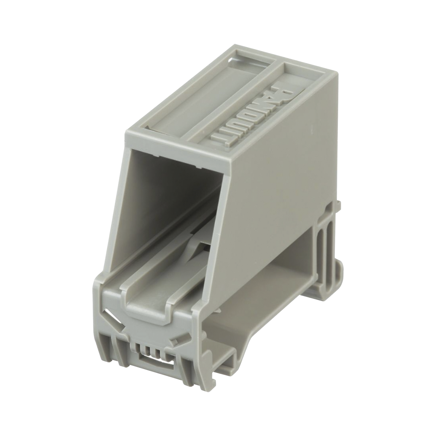CADIN1IG - Adaptador de 1 Puerto, Para Conectores Tipo Mini-Com, Montaje en Riel Din Est�ndar de 35 mm (1.38 pulgadas), Color Gris Internacional