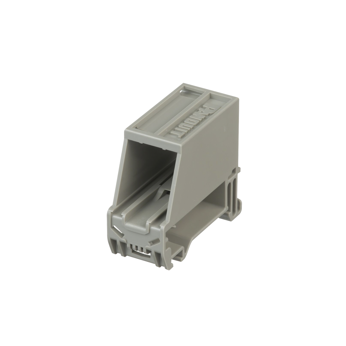 CADIN1IG-S - Adaptador de 1 Puerto, Para Conectores Tipo Mini-Com, Blindado, Montaje en Riel Din Est�ndar de 35 mm (1.38 Pulgadas), Color Gris Internacional