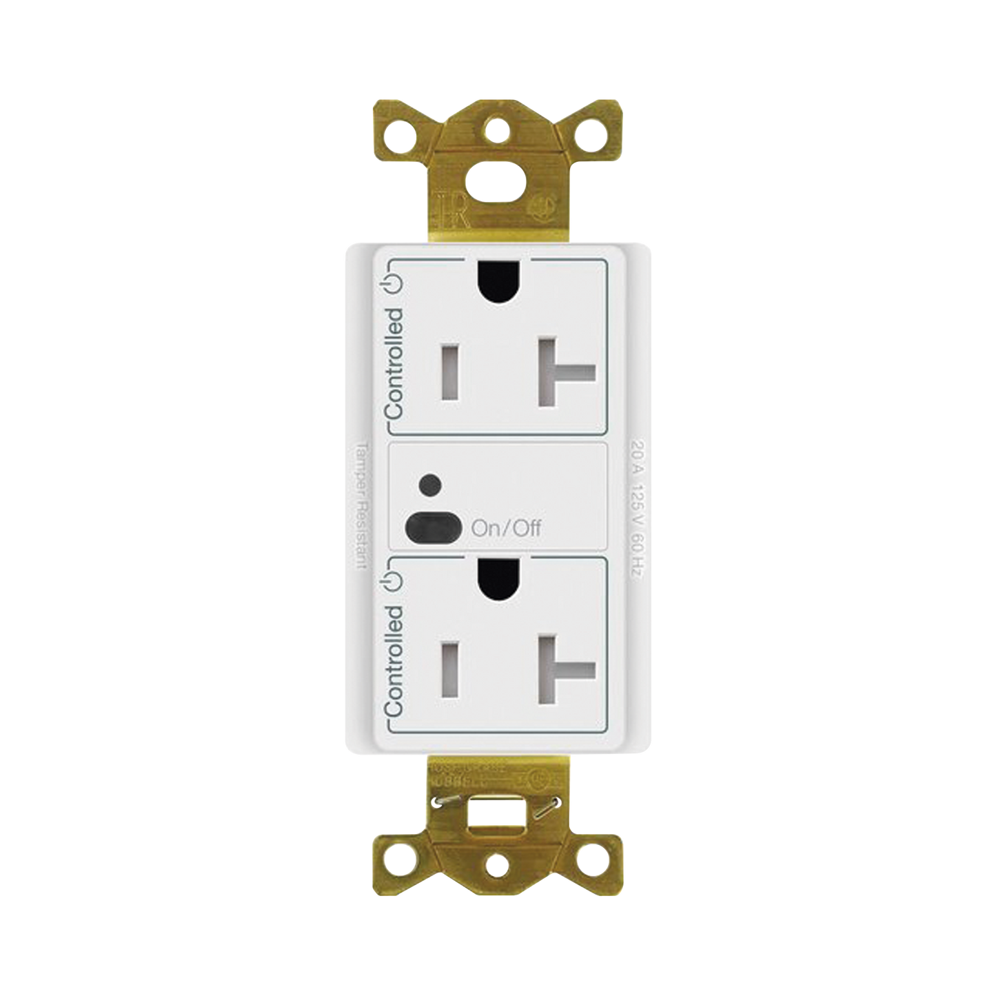 CAR2S20STRWH Receptáculo con señal inalámbrica ClearConnect Lutron VIVE / 20 A, control inteligente en 1 conector.