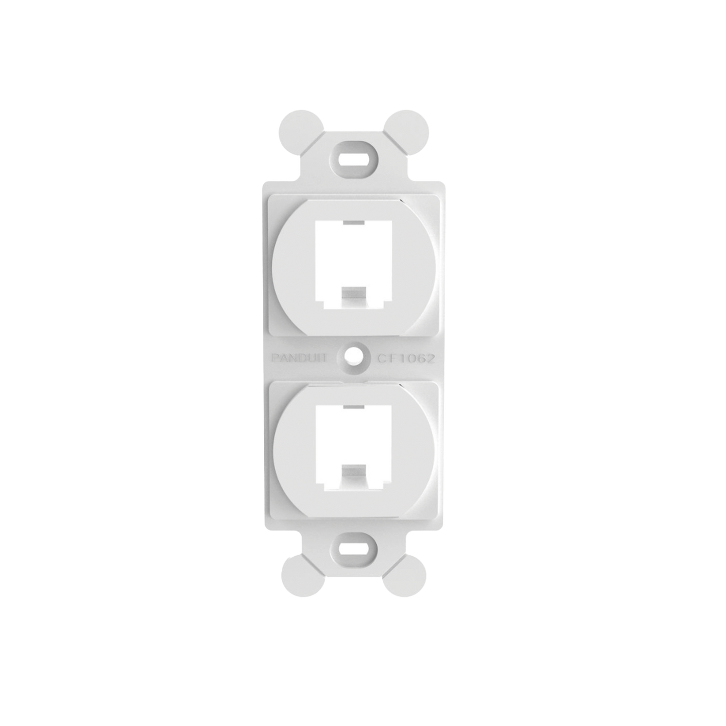 CF1062WHY - Marco de M�dulo D�plex, Para Placas Frontales Est�ndar NEMA 106, Acepta 2 M�dulos Mini-Com, Color Blanco