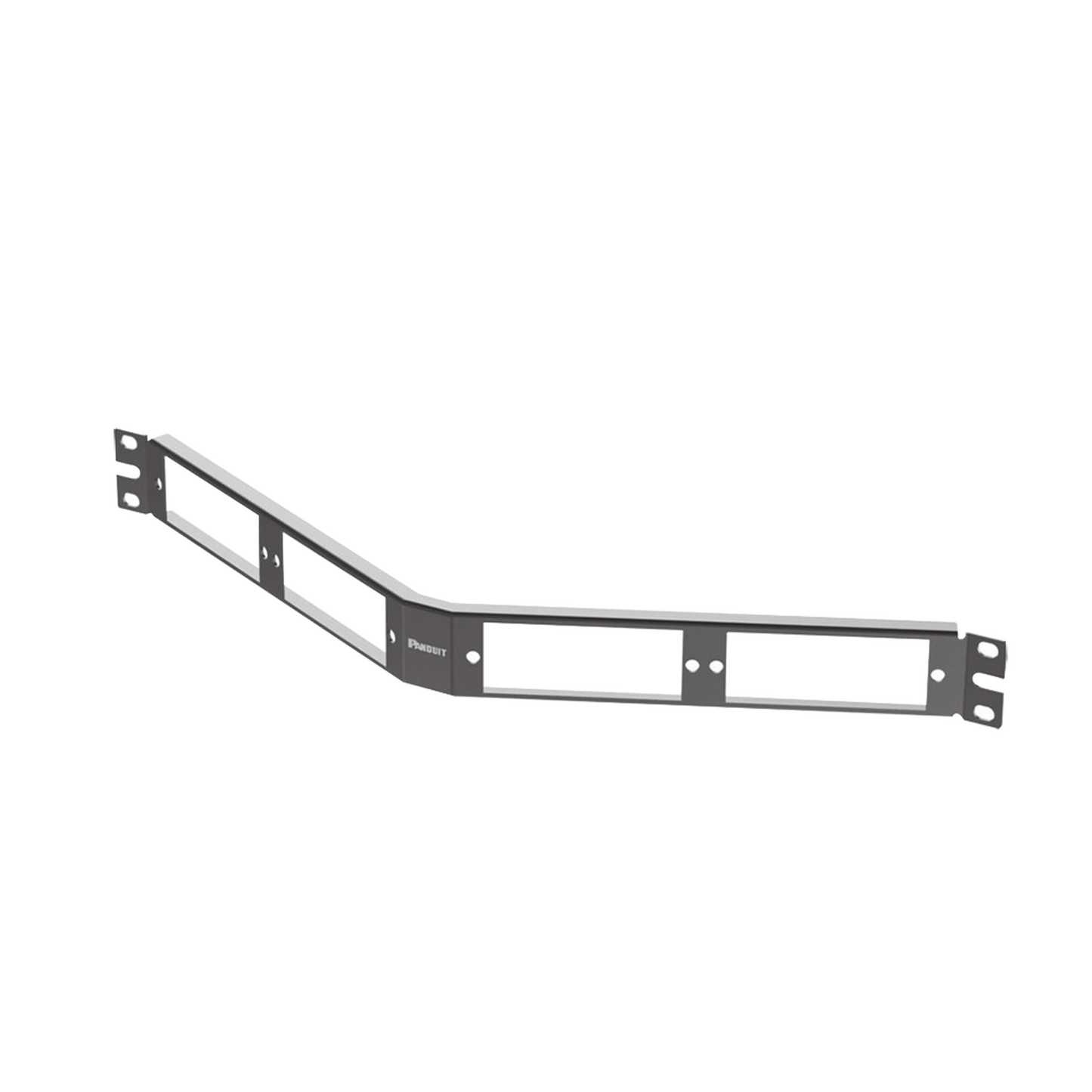CFAPPBL1A Patch Panel de Fibra Óptica, Para 4 Placas Acopladras FAP o FMP, Angulado, Color Negro, 1UR