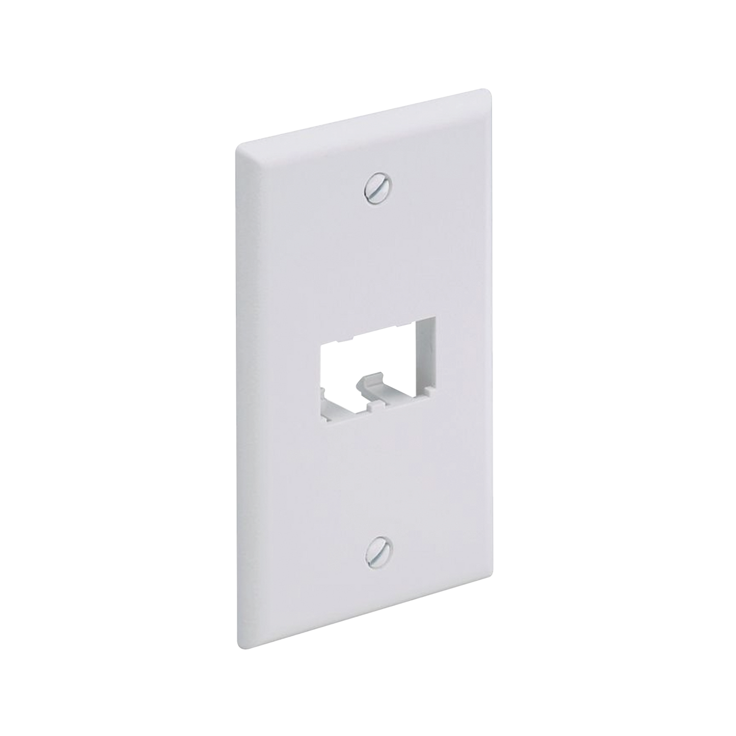 CFP2WH - Placa de Pared Vertical Cl�sica, Salida Para 2 Puertos Mini-Com, Color Blanco