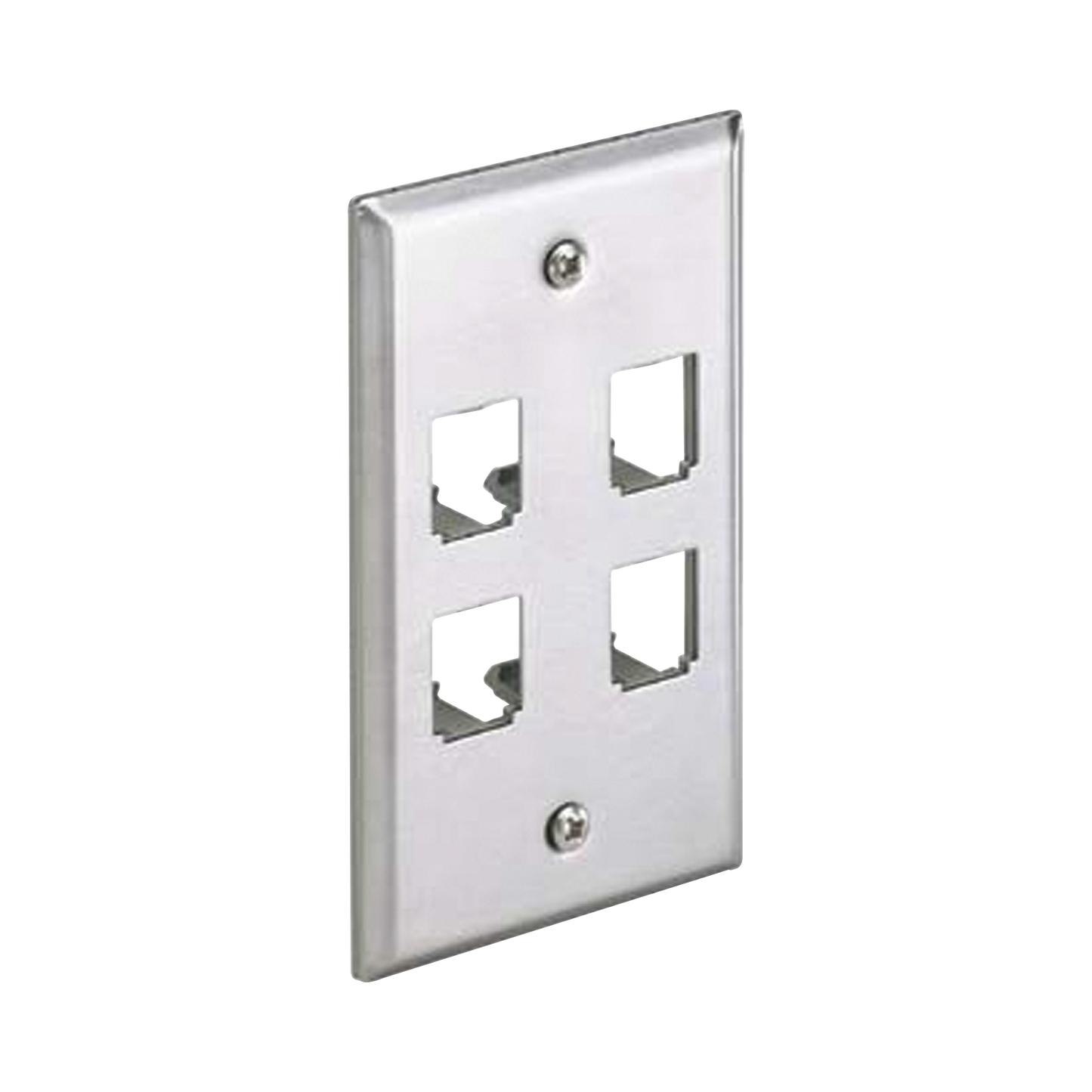 CFP4SY - Placa de Pared Vertical, de Acero Inoxidable, Salida Para 4 Puertos Mini-Com