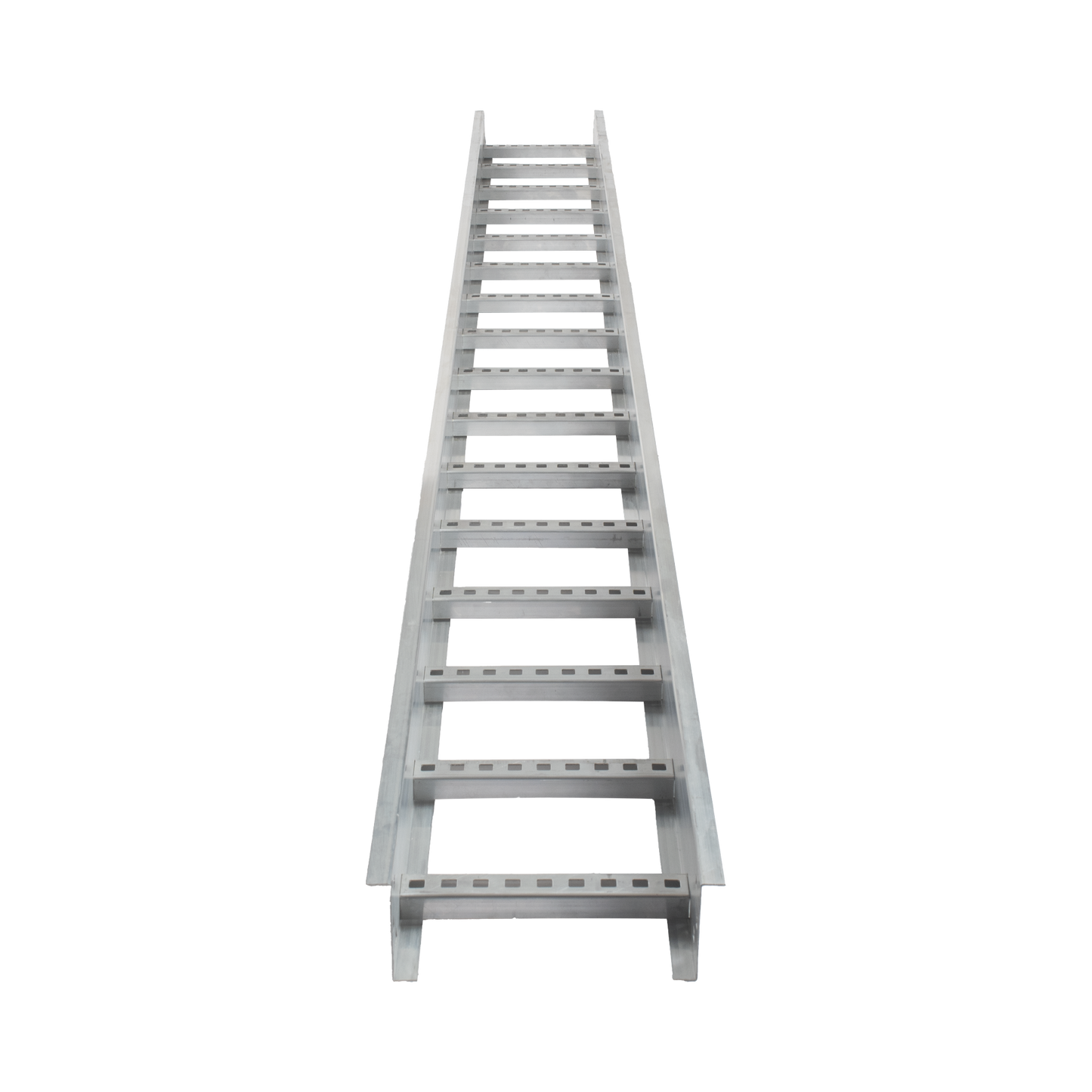 CH-E89PX9AK - Escalera de Aluminio Portacables / Perfil Z / Peralte 3 1/4" /Paso 9" / Ancho 9" / 3.66 metros / Capacidad Máx. 205 Cables / Incluye Cople Union y Tornillería