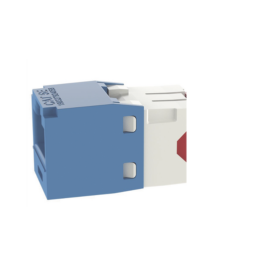 CJ5E88TGBU Conector Jack RJ45 Estilo TG, Mini-Com, Categoría 5e, de 8 posiciones y 8 cables, Color Azul