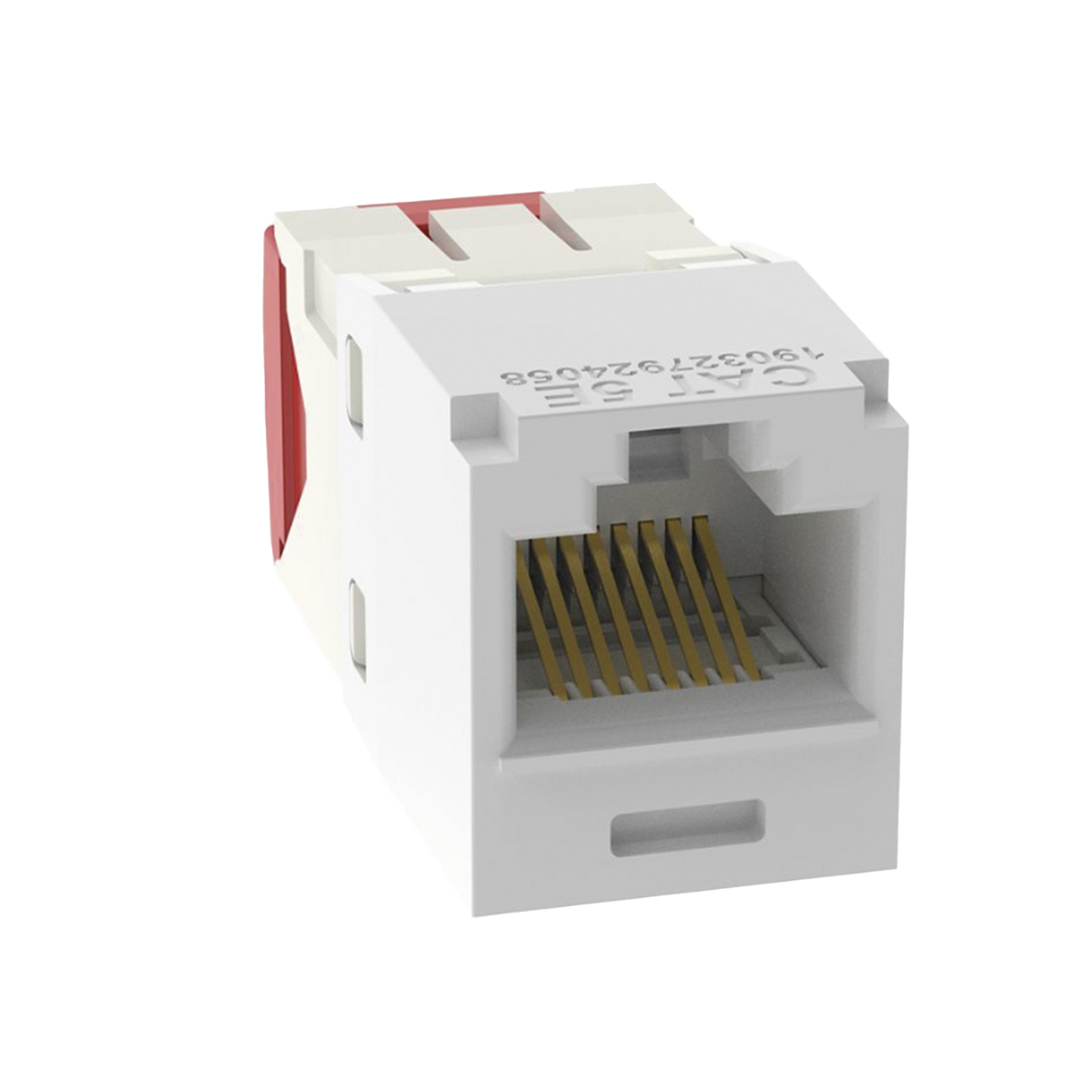 CJ5E88TGWH - Conector Jack RJ45 Estilo TG, Mini-Com, Categor�a 5e, de 8 Posiciones y 8 Cables, Color Blanco