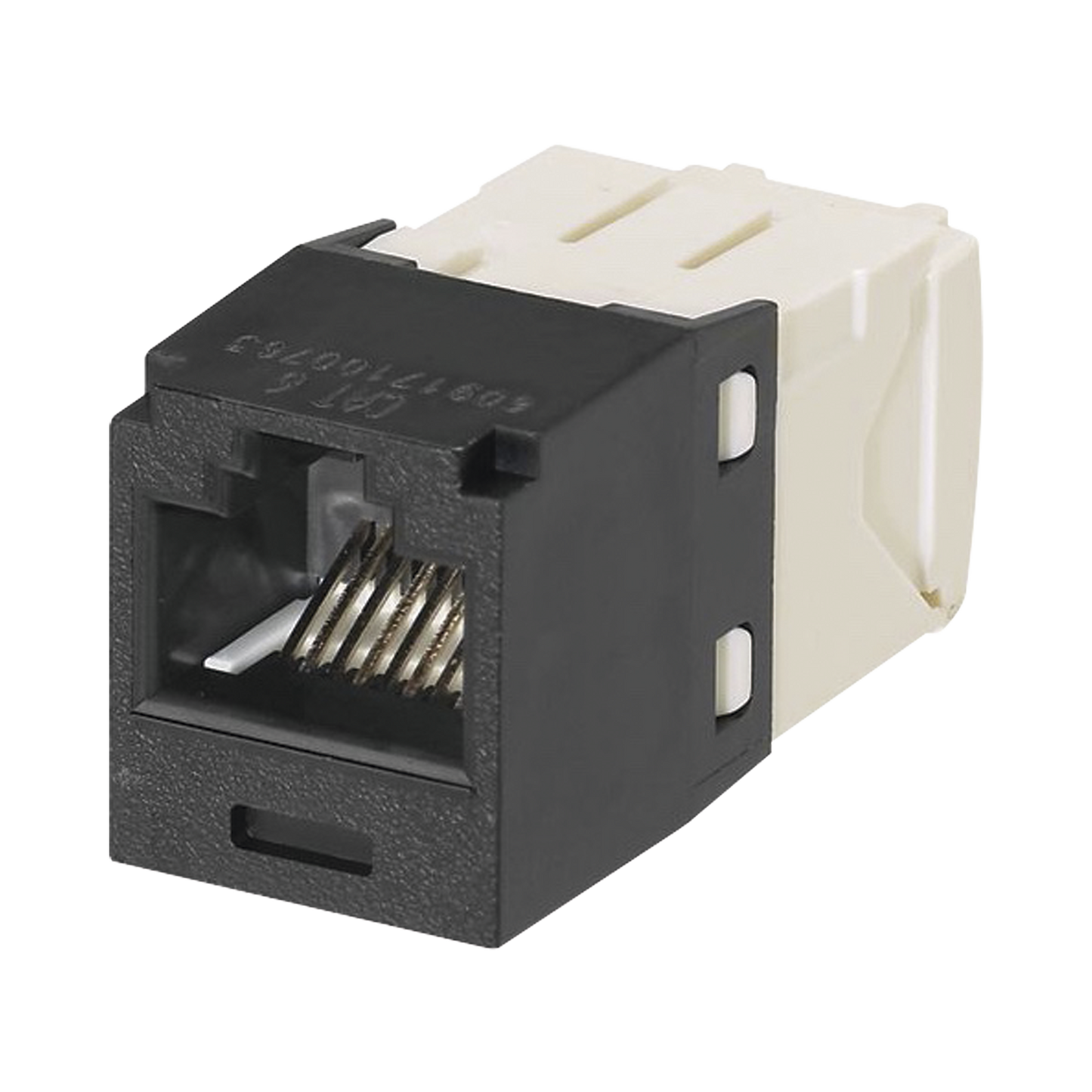 CJ688TGBL Conector Jack RJ45 Estilo TG, Mini-Com, Categoría 6, de 8 posiciones y 8 cables, Color Negro