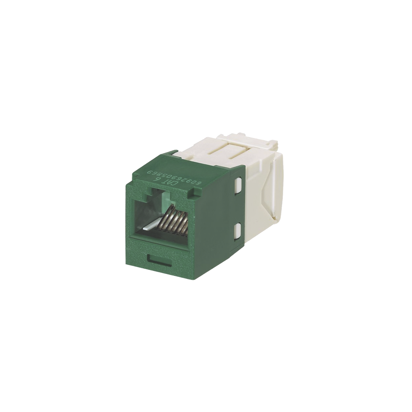 CJ688TGGR Conector Jack RJ45 Estilo TG, Mini-Com, Categoría 6, de 8 posiciones y 8 cables, Color Verde
