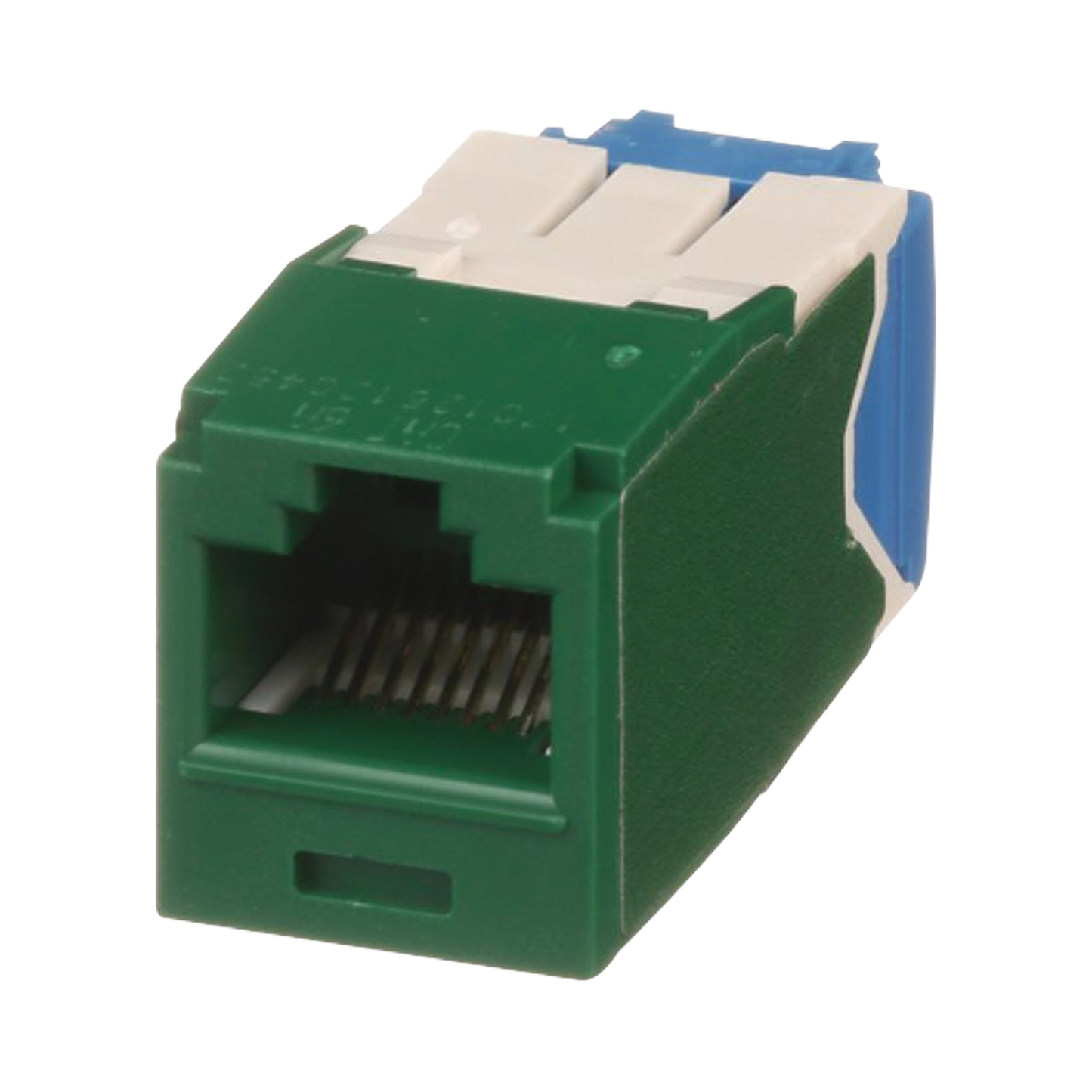 CJ6X88TGGR - Conector Jack RJ45 Estilo TG, Mini-Com, Categor�a 6A, de 8 Posiciones y 8 Cables, Color Verde