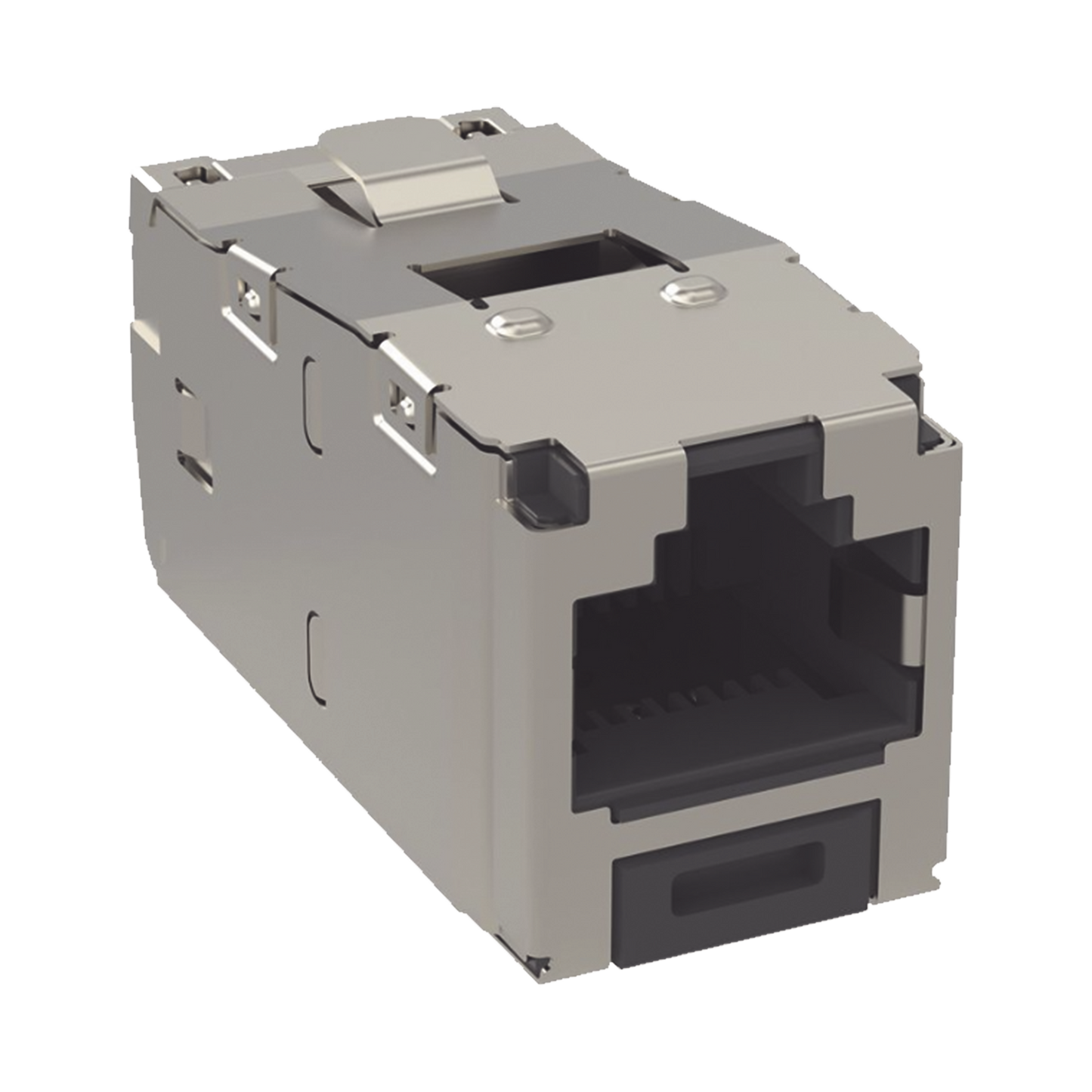 CJS688TGY - Conector Jack RJ45 Blindado, Estilo TG, Mini-Com, Categor�a 6, de 8 Posiciones y 8 Cables, Color Negro