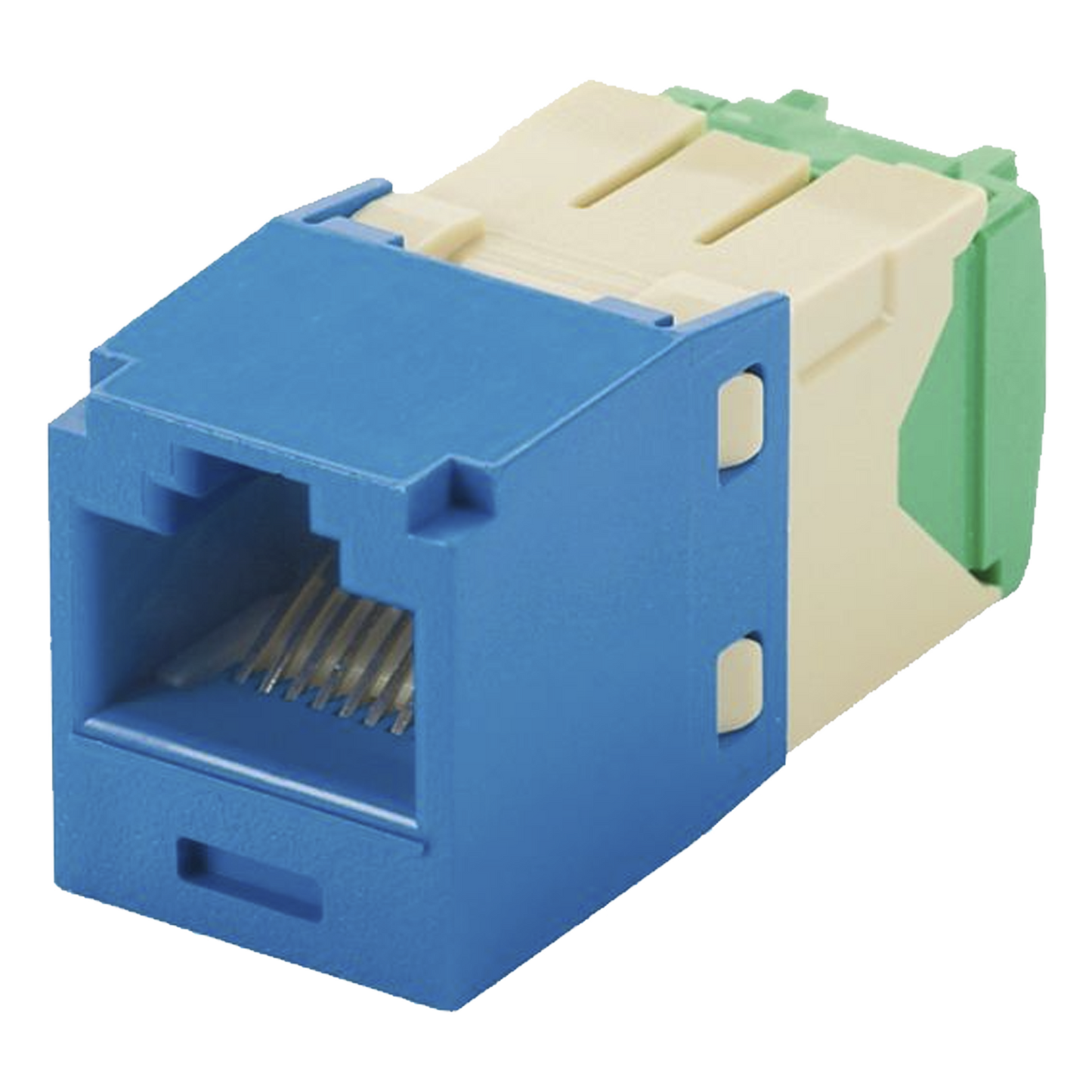 CJT688TGBU - Conector Jack RJ45 Estilo TG, Mini-Com, Categor�a 6, de 8 Posiciones y 8 Cables de Calibre 28/30 AWG, Color Azul