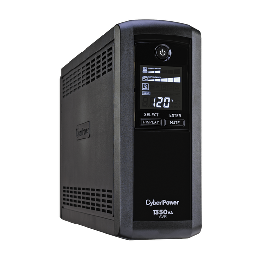 CP1350AVRLCD UPS de 1350 VA/815 W, Topología Línea Interactiva, Entrada 120 Vca NEMA 5-15P, Tipo Mini Torre, Con 10 Tomas NEMA 5-15R