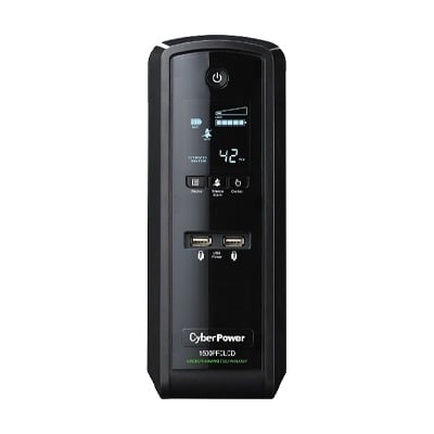 CP1500PFCLCD UPS de 1500 VA/900 W, Topología Línea Interactiva, Entrada 120 Vca NEMA 5-15P, Onda Senoidal Pura, Tipo Torre, Con 10 Tomas NEMA 5-15R