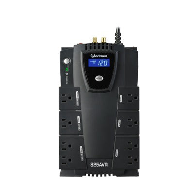 CP825AVRLCD UPS de 825 VA/450 W, Topología Línea Interactiva, Entrada 120 Vca NEMA 5-15P, Tipo Gabinete Compacto, Con 8 Tomas NEMA 5-15R