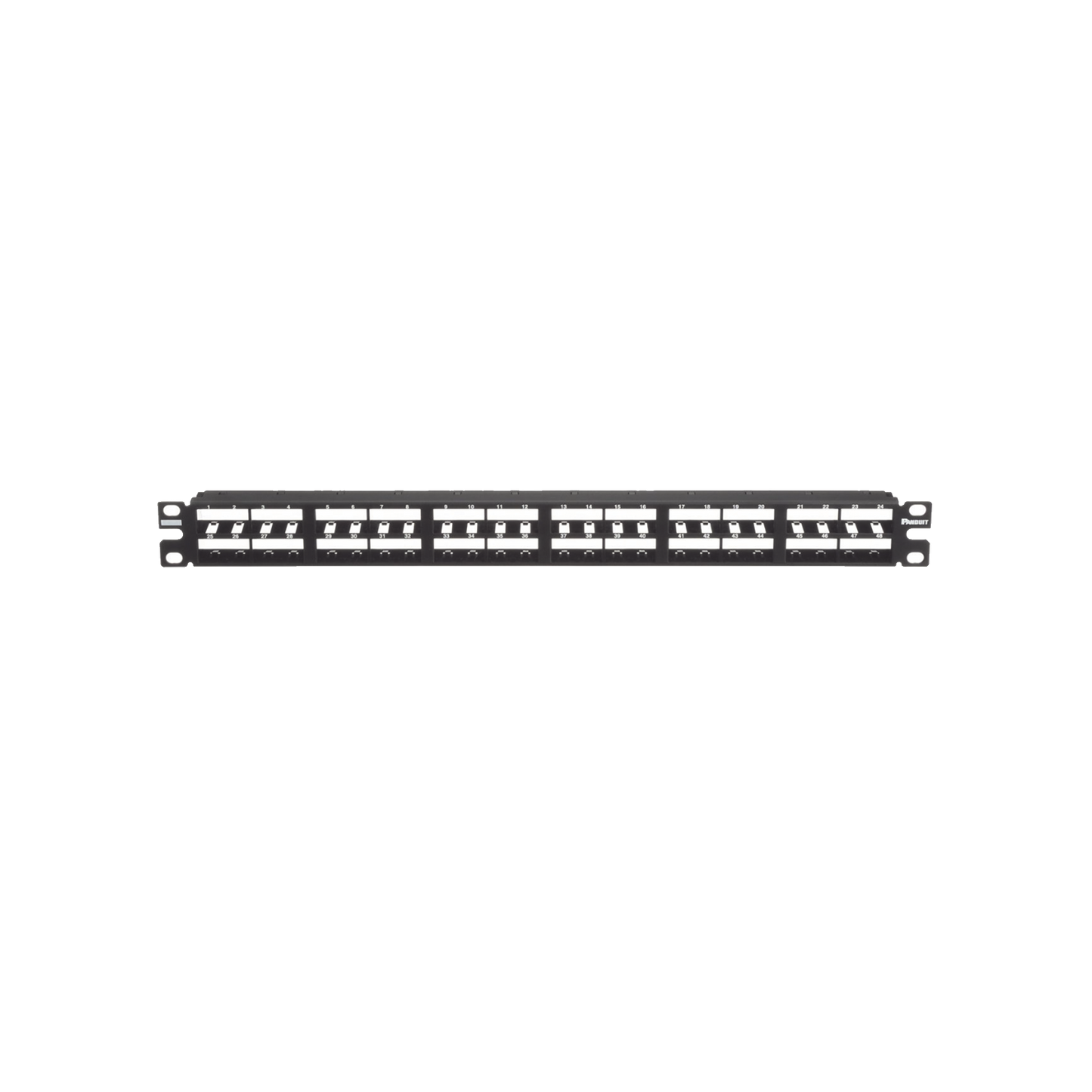 CPP48HDWBLY - Panel de Parcheo Modular Mini-Com (Sin Conectores), Plano, Sin Blindaje, Alta Densidad, Identificaci�n Pre-Impresa, de 48 Puertos, 1UR