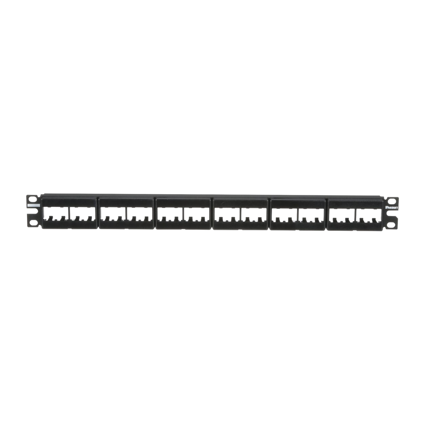 CPPL24WBLY - Panel de Parcheo Modular Mini-Com (Sin Conectores), Plano, Sin Blindaje, Con Etiqueta y Cubierta, de 24 Puertos, 1UR