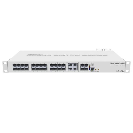 CRS328-4C-20S-4S+RM (CRS328-4C-20S-4S+RM) Cloud Router Switch Administrable L3, 4 puertos combo TP/SFP, 20 Puertos SFP, 4 Puertos SFP+