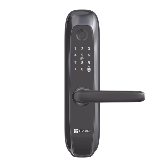 CS-L2S Cerradura Inteligente / Protocolo Zigbee  / Códigos Temporales Para Visitantes / Lectura de Huella / Lectura de Tag / Contraseña /  Botón para Timbrar / Alarma Anti-intrusión / Uso en Interior / Incluye HUB