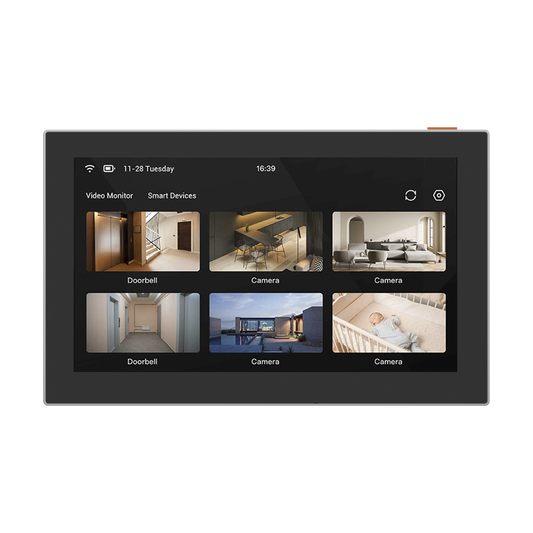 CS-SD7 Pantalla Inalámbrica / Con Batería Recargable 4600mAh / Wi-Fi / Ideal Para Escritorio o Pared  / Vista en Vivo de Cámaras EZVIZ / Compatible con Videoportero CS-HP7  para ver Cámara y Apertura Remota  / Audio de Dos Vías