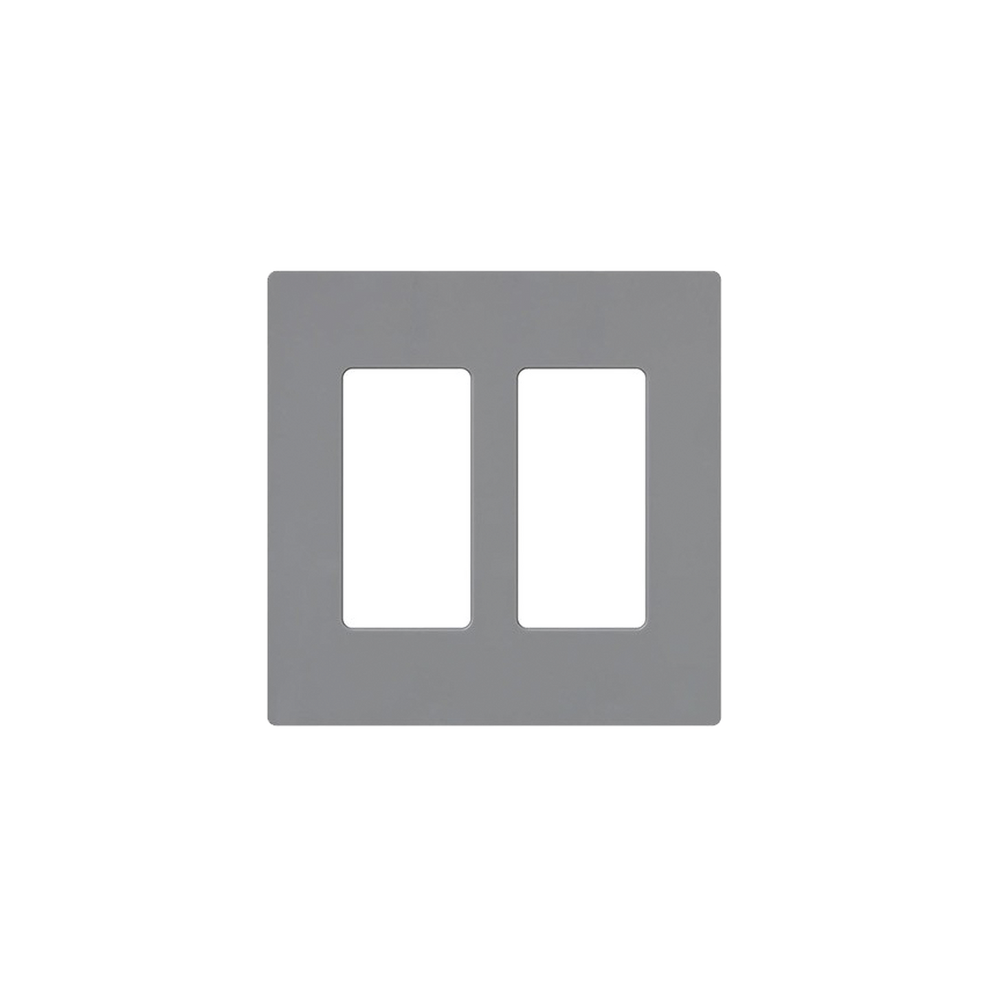 CW-2-GR Placa de pared 2 espacio, para atenuador (dimmer), switch ó control remoto PICO inalámbrico.