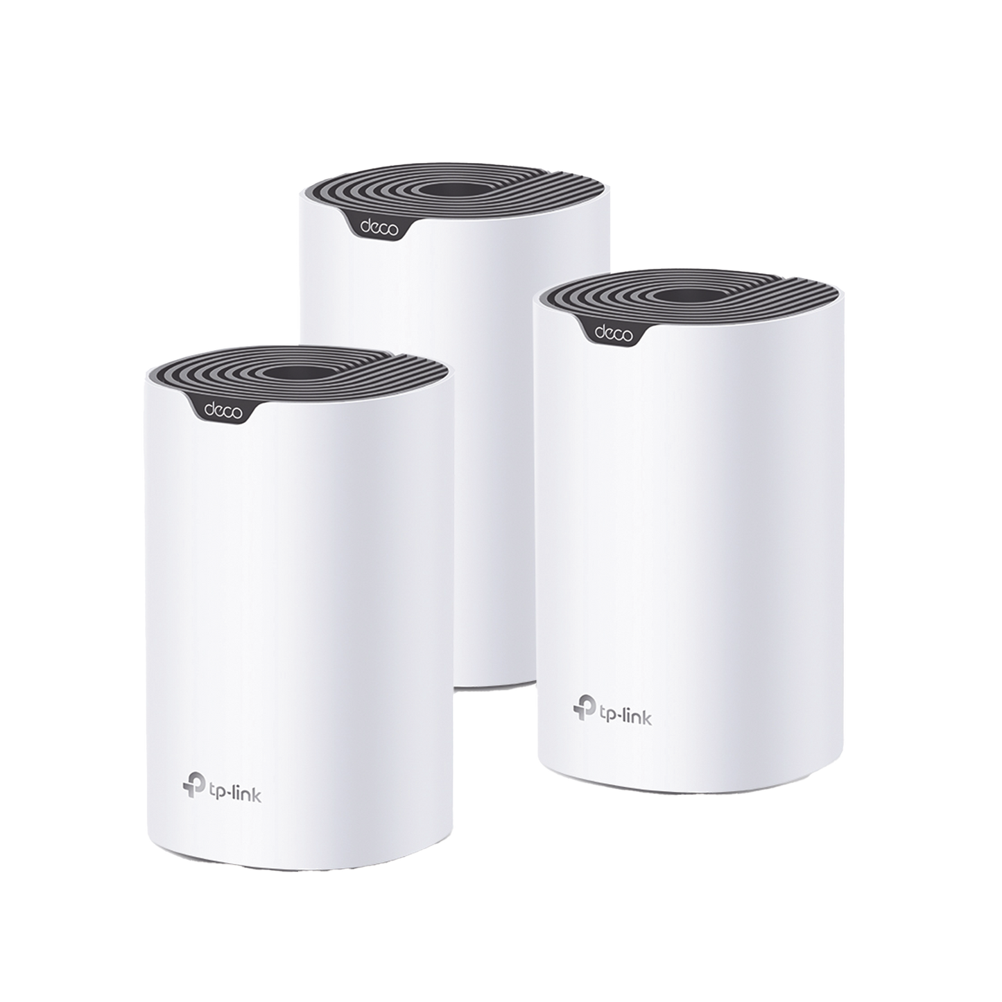 DECOS7-3PACK - Kit 3 Routers Inalámbricos MESH Interior para Hogar / Doble Banda Wi-Fi 5 AC1900 Mbps / 3 Puerto Gigabit WAN/LAN / 3 Antenas Internas / Administración Mediante la App Deco (iOS, Android)