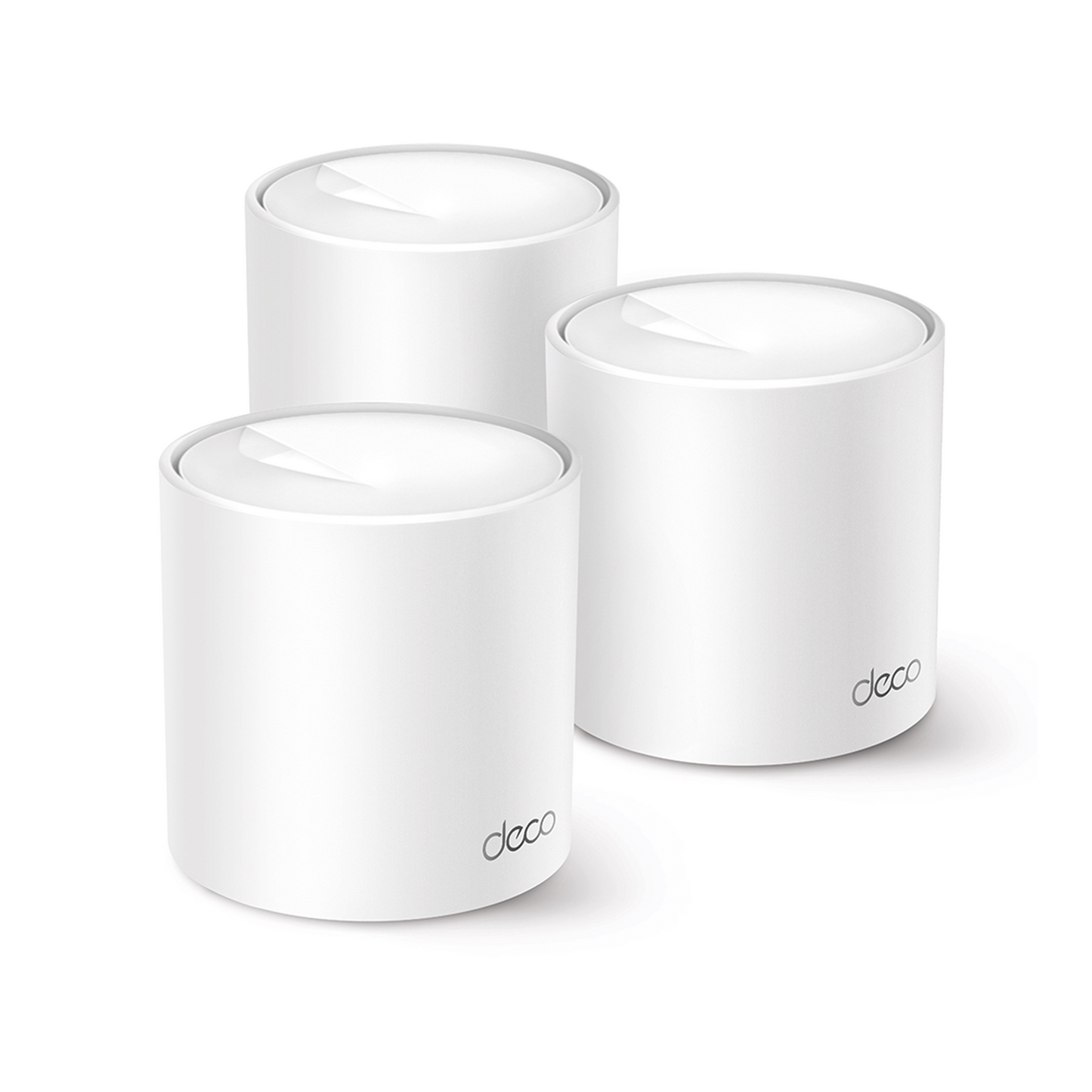 DECOX10-3PACK - Kit 3 Routers Inalámbricos MESH Interior para Hogar / Doble Banda Wi-Fi 6 AX1500 Mbps / 2 Puerto Gigabit WAN/LAN / 2 Antenas Internas / Administración Mediante la App Deco (iOS, Android) / Protección HomeShield