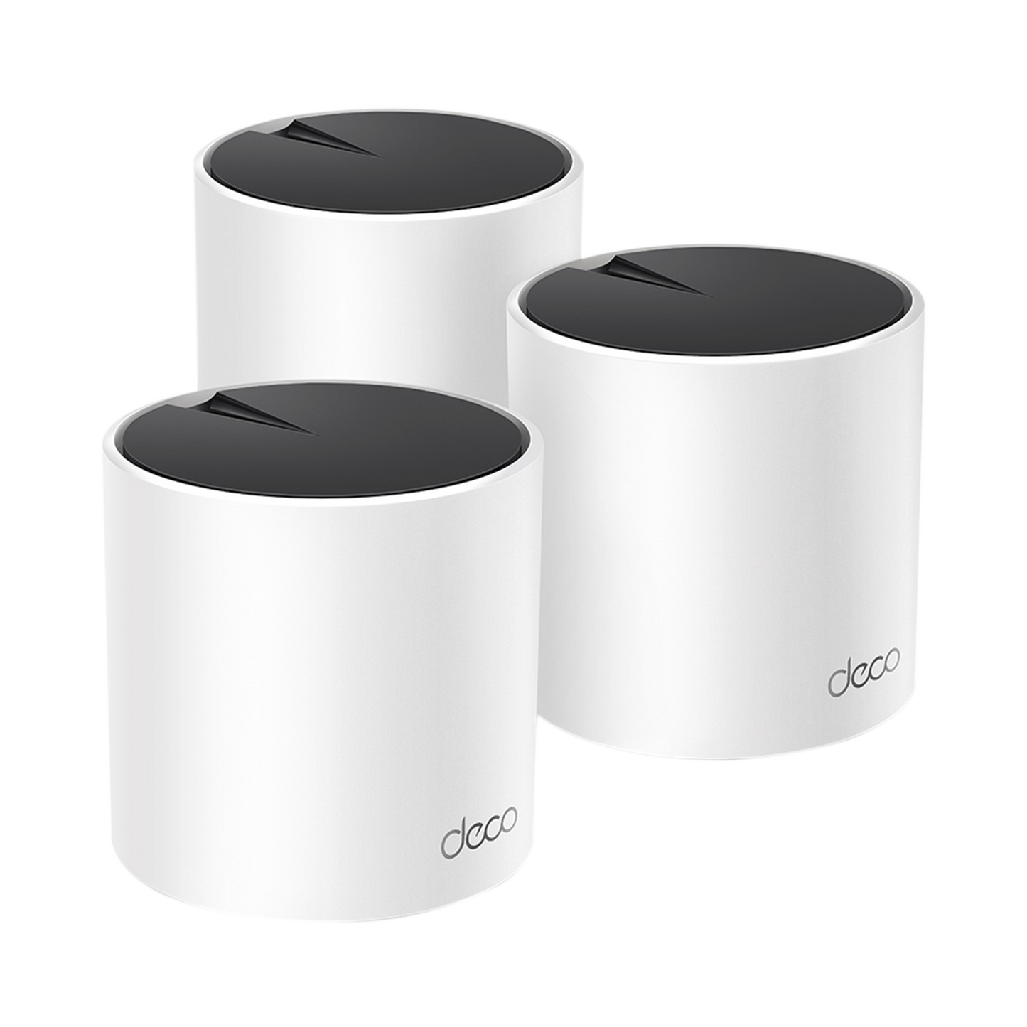 DECOX55-3PACK - Kit 3 Routers Inalámbricos MESH Interior para Hogar / Doble Banda Wi-Fi 6 AX3000 Mbps / 3 Puerto Gigabit WAN/LAN / 2 Antenas Internas / Administración Mediante la App Deco (iOS, Android) / Protección HomeShield