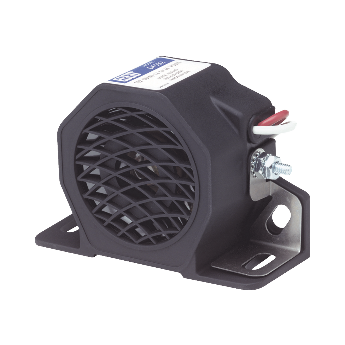DF532 - Alarma de reversa y doble tono, 12-24 Vcc, 102 dBA