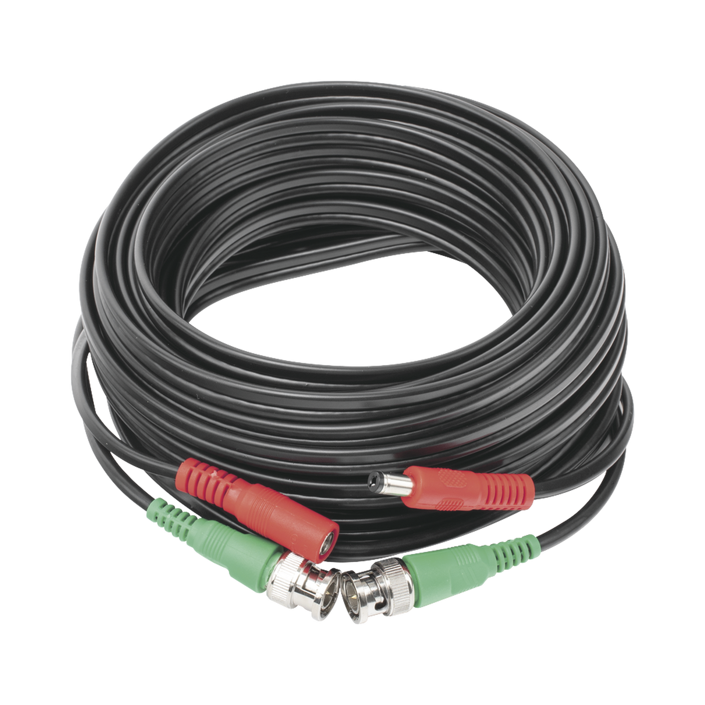 DIY-10M-4K Cable coaxial ( BNC RG59 ) + Alimentación / SIAMÉS / 10 Metros / Aleación Cobre + Aluminio CCA / Para Cámaras 4K  / Uso interior y exterior