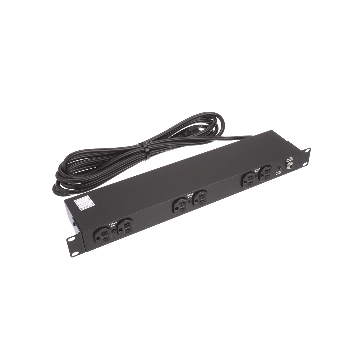 DP1N190615 - PDU Básico de Montaje en Rack, Con 6 Salidas Frontales NEMA 5-15R, Enchufe de Entrada NEMA 5-15P, de 19in, 1UR, 15 Amp, 120 Vca
