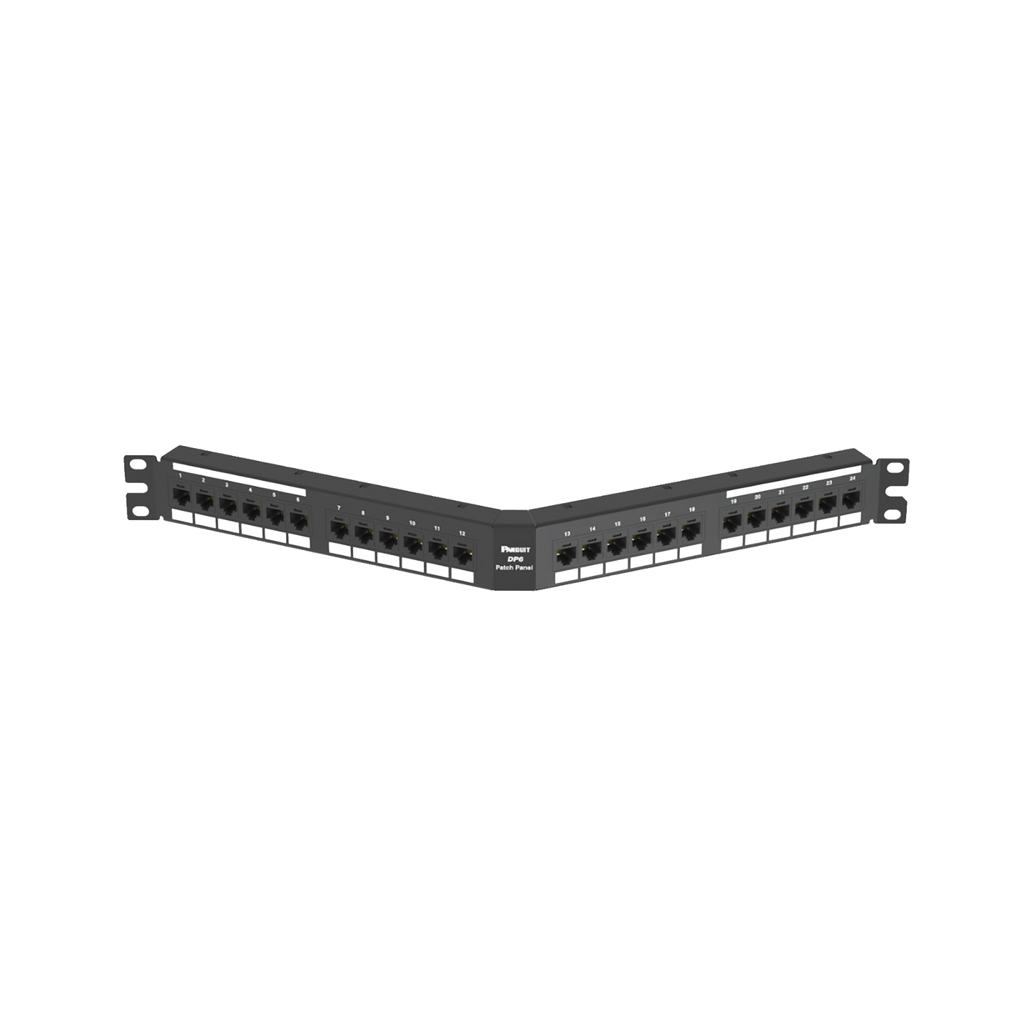 DPA246X88TGY - Panel de Parcheo de Impacto (110), Angulado, Categor�a 6A, de 24 Puertos, 1UR