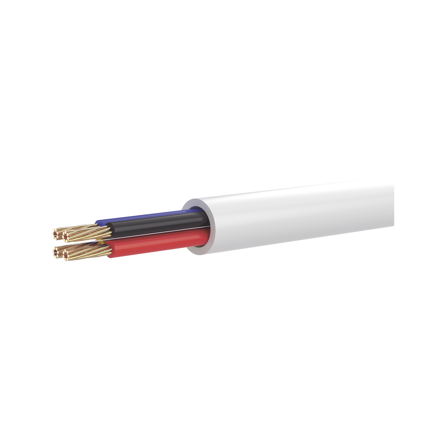 DS-1AC4AUC0M - Bobina de 100 Metros (328.08 Pies) de Cable Multifilar / CCA / 4 x 22 AWG / Color Blanco / PVC / CCAM / Uso en Interior / Aplicaciones en Alarmas - Automatizaci�n